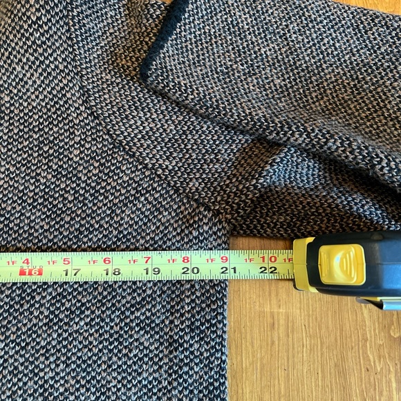 J Jill Brown Tweed Cotton Blend Duster Cardigan Sweater Jacket - Picture 12 of 16